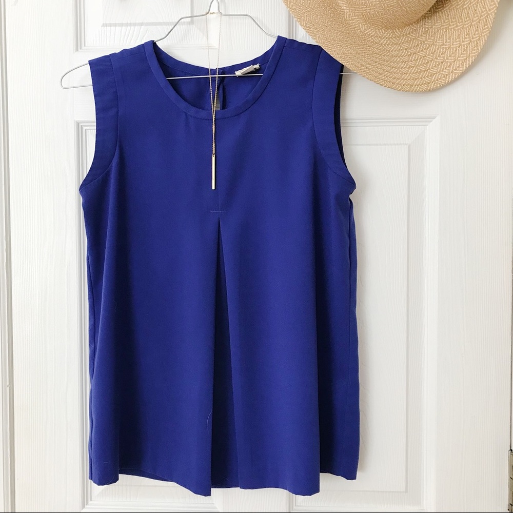 SOLD J. Crew Blue Jersey Crepe Top
